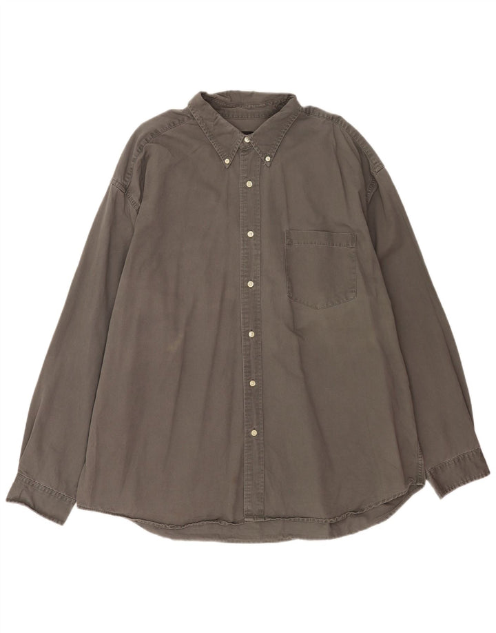 Camisa masculina Eddie Bauer 2XL algodão cinza