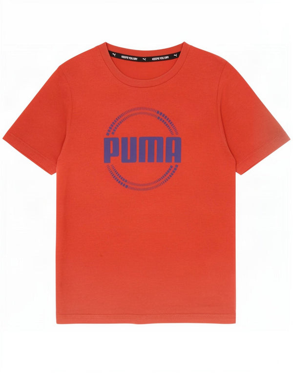 Camiseta Puma Boys Graphic Top 9-10 Anos Algodão Vermelho