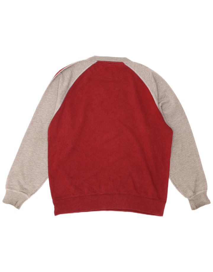 ASICS moletom masculino jumper médio vermelho colorblock algodão