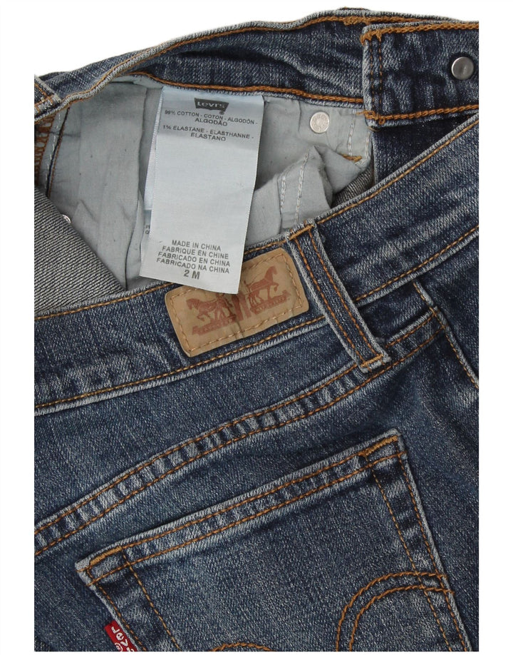 Levi's feminino 505 jeans retos US 2 XS W25 L31 algodão azul