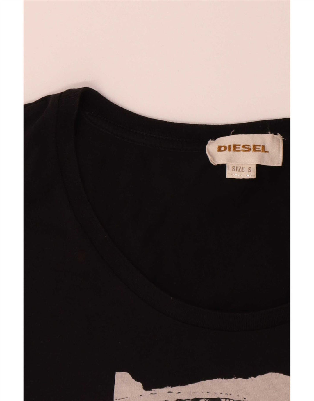 Camiseta feminina Diesel Diesel Top UK 10 pequena preta
