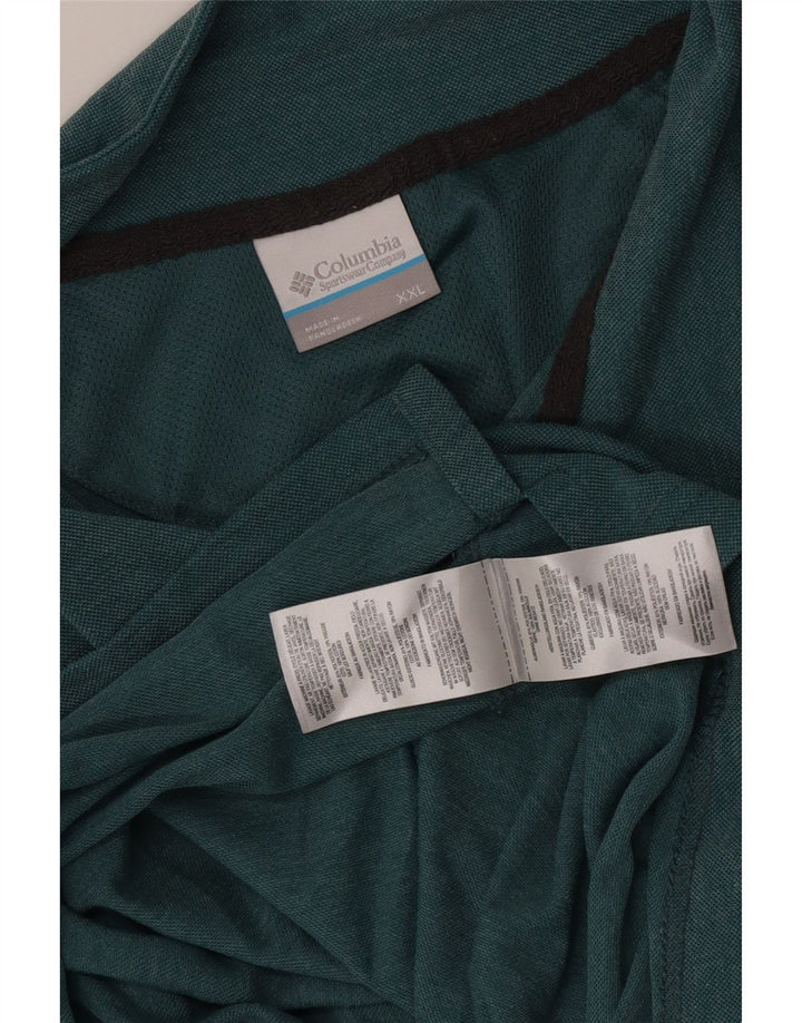 Camisa polo masculina Columbia 2XL poliéster verde