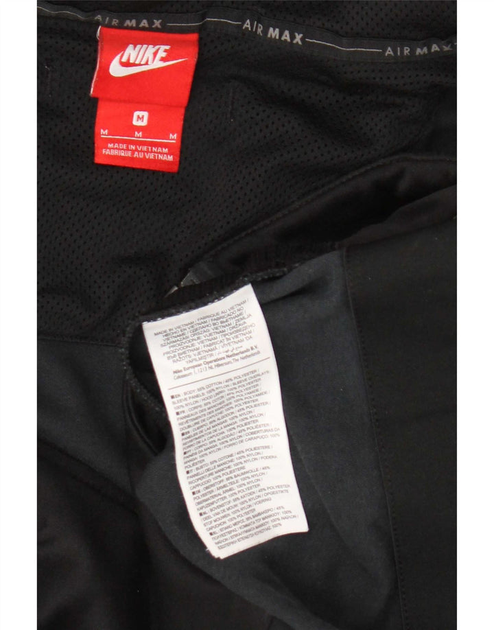 Jaqueta masculina Nike com capuz gráfico com capuz de algodão preto médio