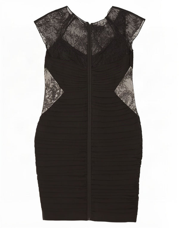 Vestido bainha feminino Coast UK 14 poliéster floral preto médio