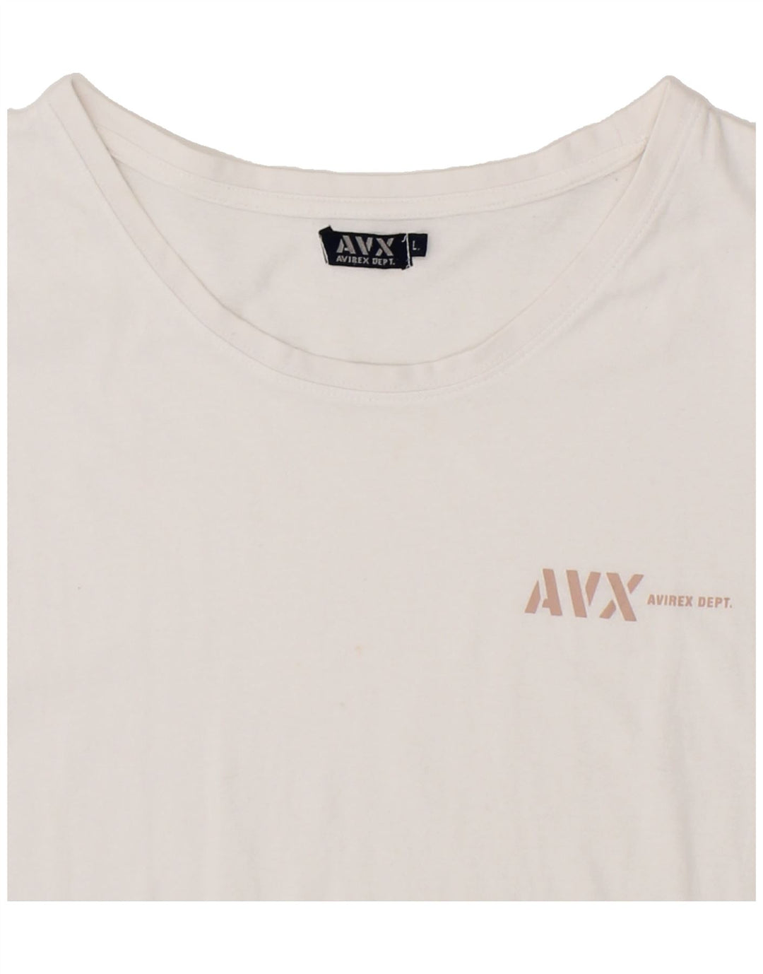 AVIREX Womens T-Shirt Top UK 14 Large White Cotton Vintage Avirex and Second-Hand Avirex from Messina Hembry 