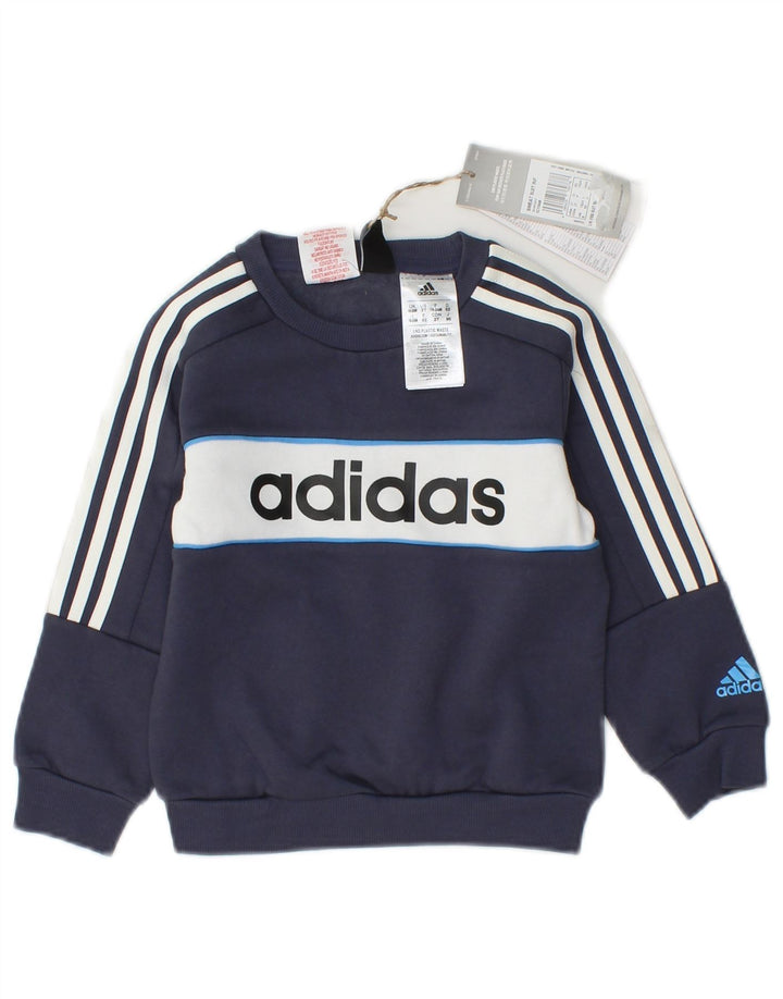 Suéter ADIDAS Bebé Menino 18-24 Meses Azul Marinho Colourblock