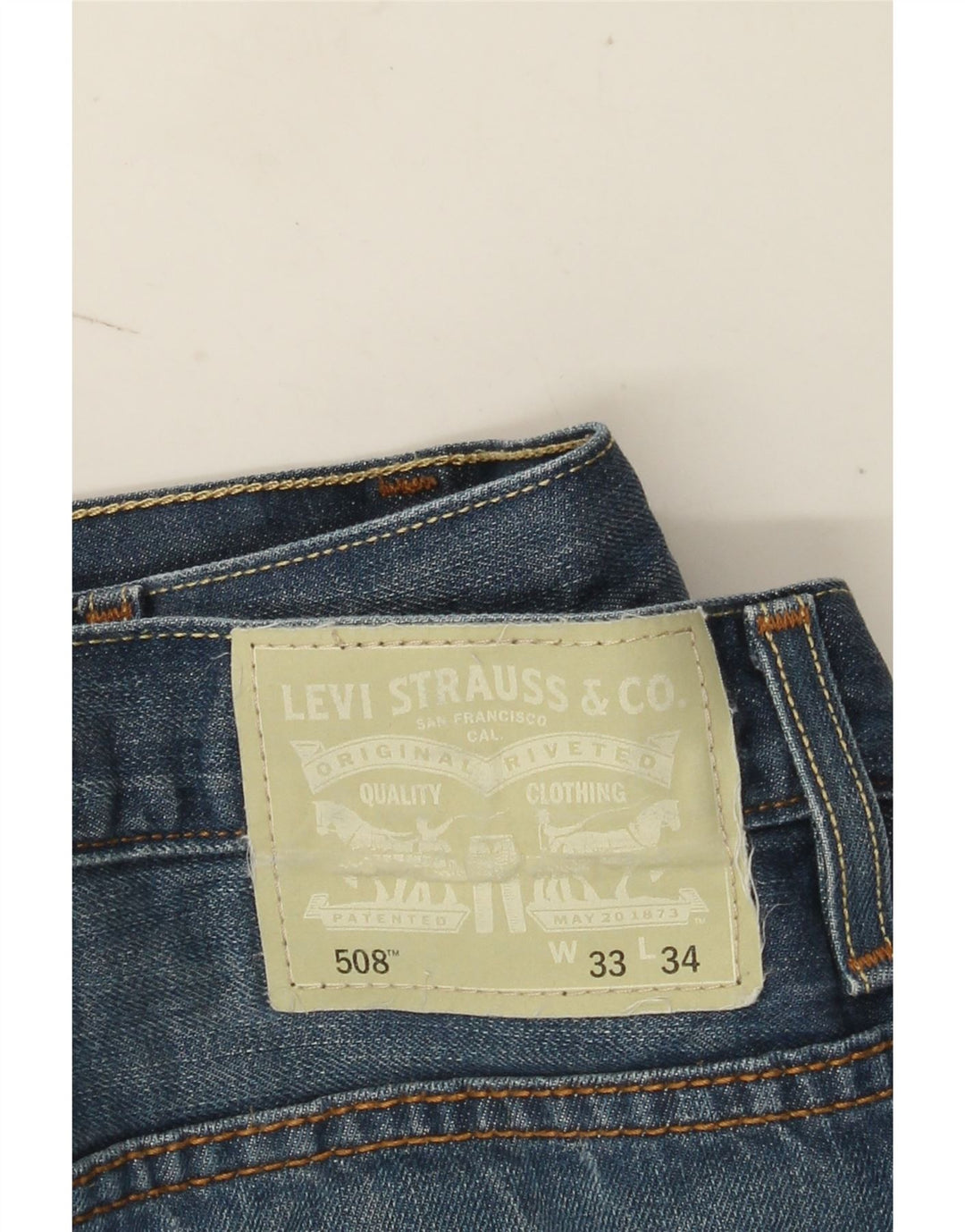 Levi's Masculino 508 Slim Jeans W33 L31 Azul Algodão