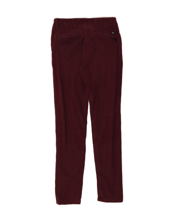 DOCKERS Mens Slim Chino Trousers W30 L32 Burgundy Cotton Vintage Dockers and Second-Hand Dockers from Messina Hembry 