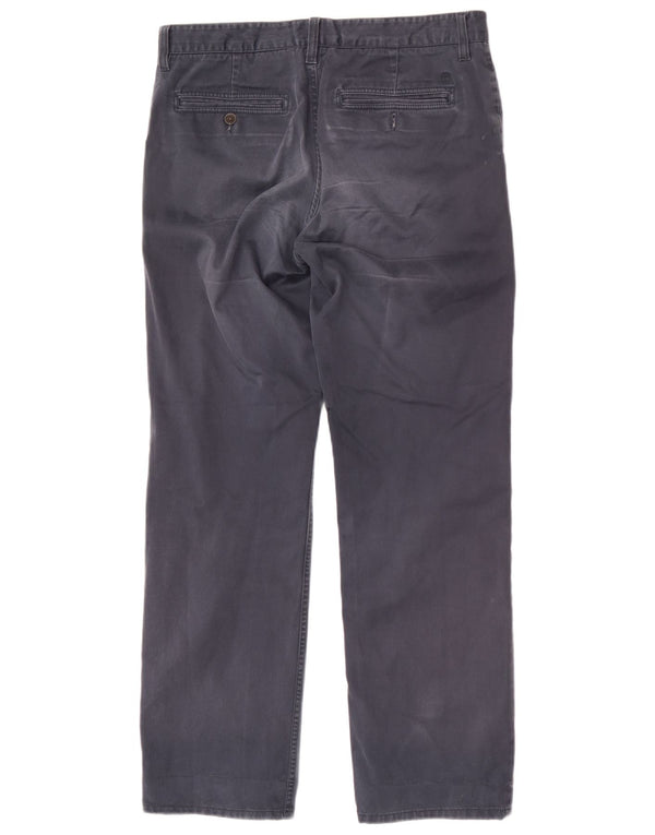 Calças Chino retas masculinas Timberland W34 L31 algodão azul marinho