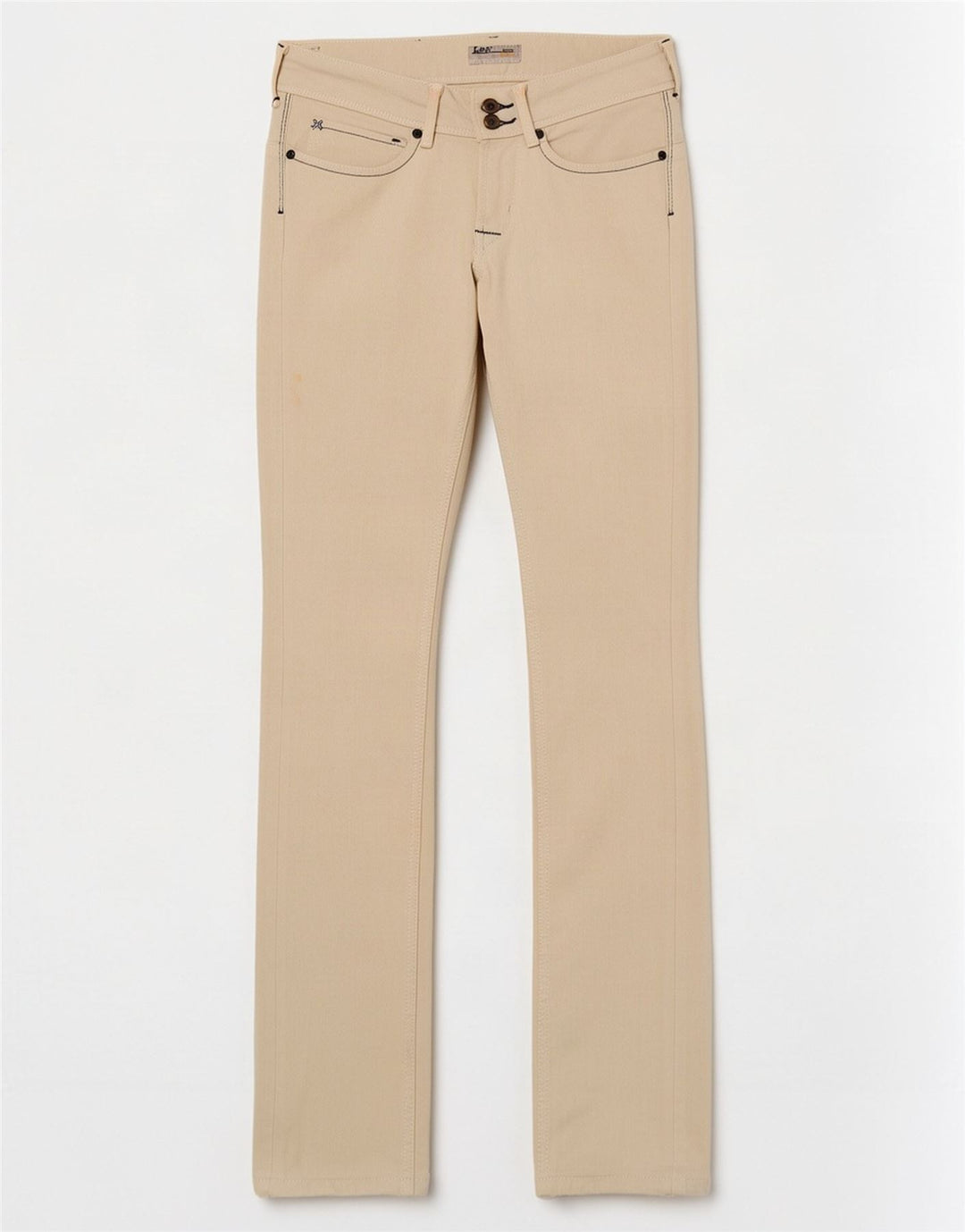 Lee Womens Amy Slim Jeans W27 L33 Off White Algodão