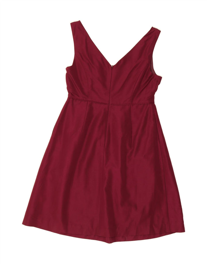 J. CREW Womens Sleeveless A-Line Dress US 10 Large Burgundy Cotton Vintage J. Crew and Second-Hand J. Crew from Messina Hembry 