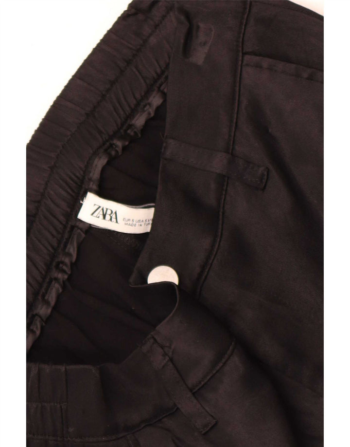Calça jogger feminina Zara Cargo pequena W26 L28 preta