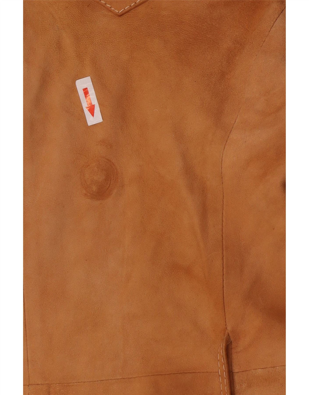 Casaco feminino vintage de camurça militar com peito duplo IT 44 marrom médio