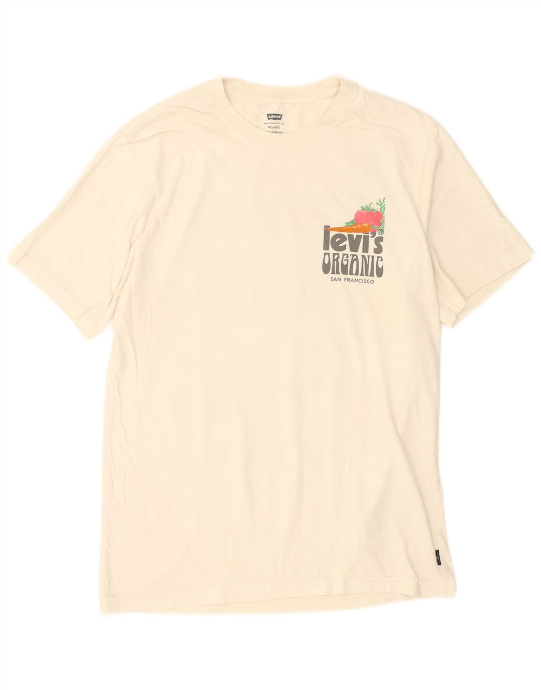Camiseta masculina Levi's Relaxed Fit Graphic Top Pequeno Algodão Branco