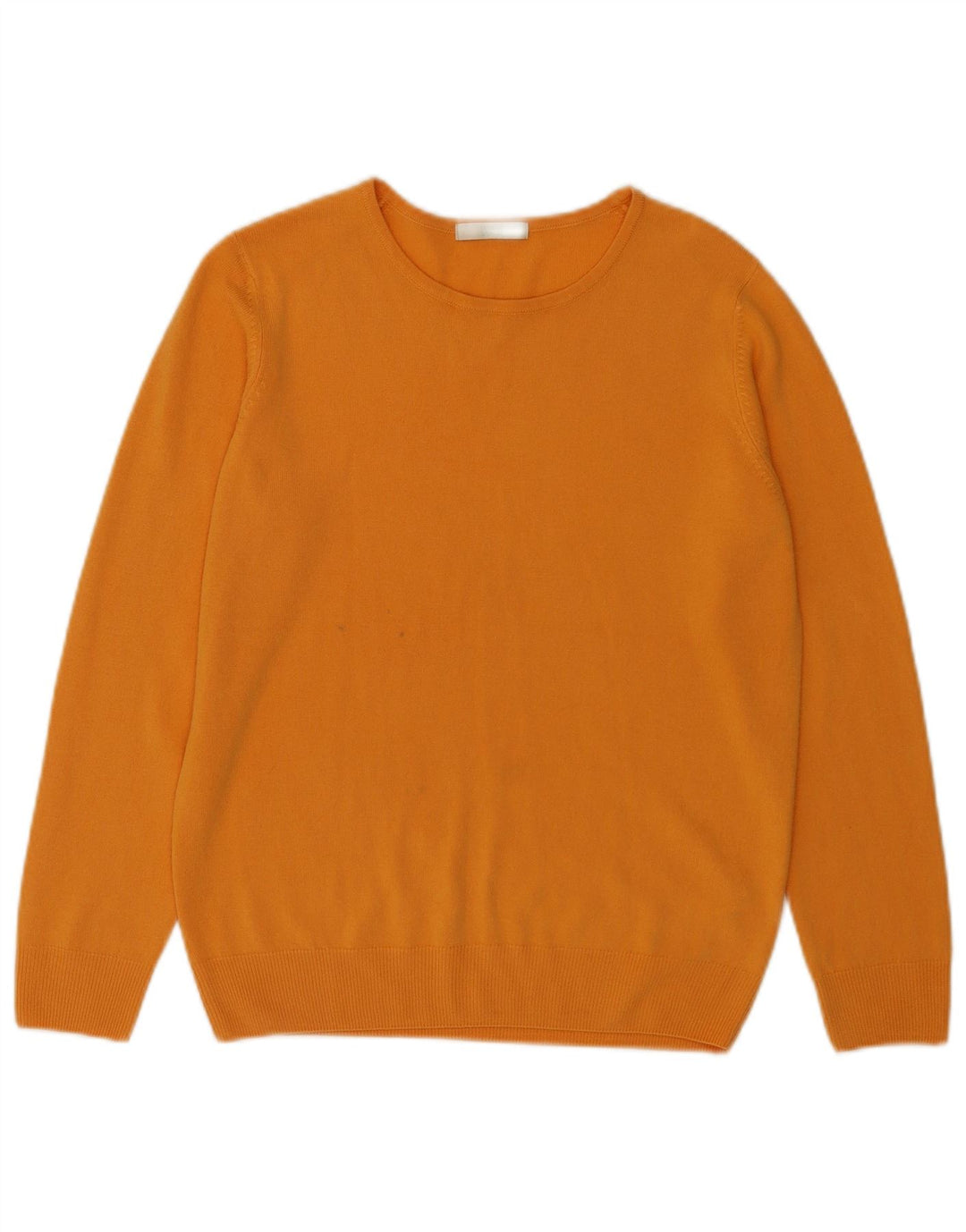 Suéter feminino Marks & Spencer com gola redonda Reino Unido 12 acrílico laranja médio