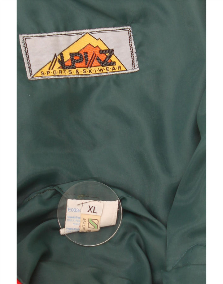 Jaqueta de esqui masculina vintage UK 42 XL poliéster vermelho