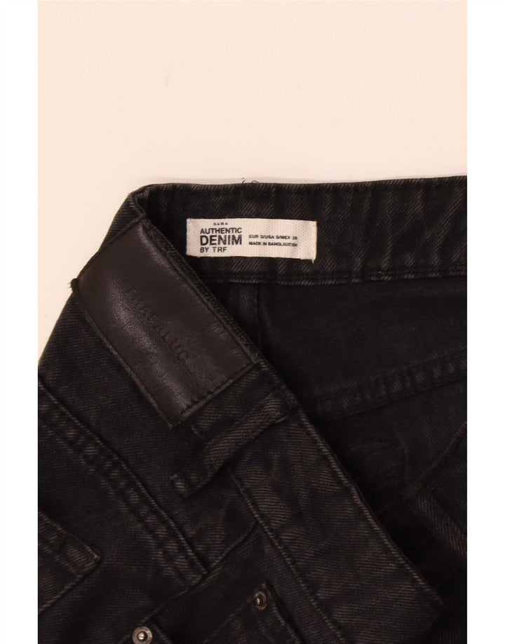 Saia jeans feminina Trafaluc pequena W26 preta
