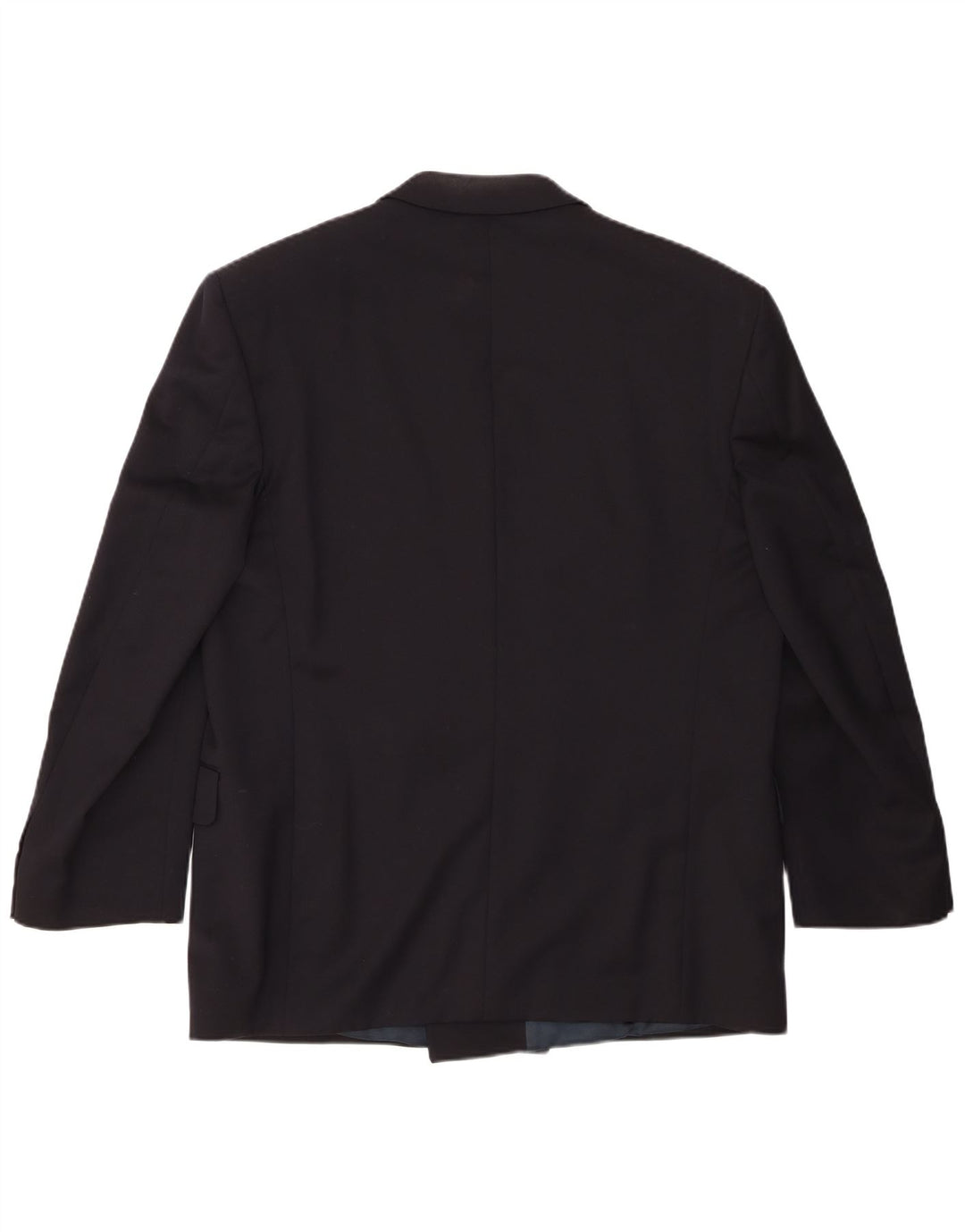 Jaqueta blazer masculina Jaeger com peito duplo IT 54 2XL lã azul marinho