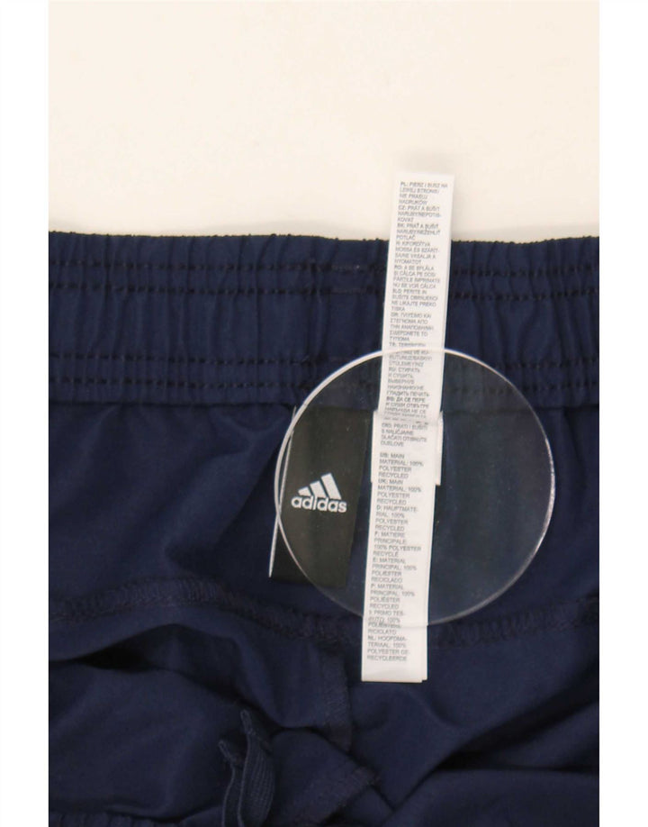 Calça de treino masculina Adidas Graphic grande poliéster azul marinho