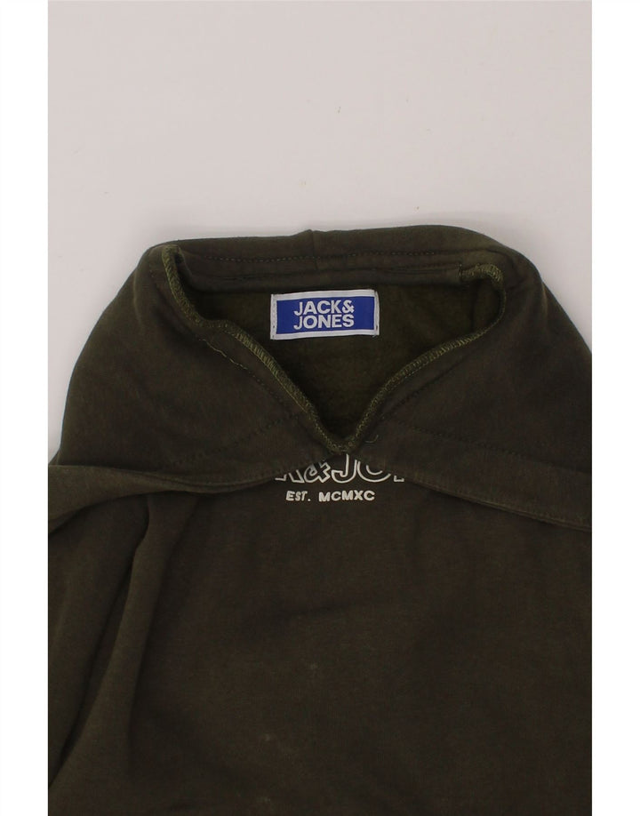 JACK & JONES Boys Graphic Hoodie Jumper 6-7 Years Green Cotton Vintage Jack & Jones and Second-Hand Jack & Jones from Messina Hembry 