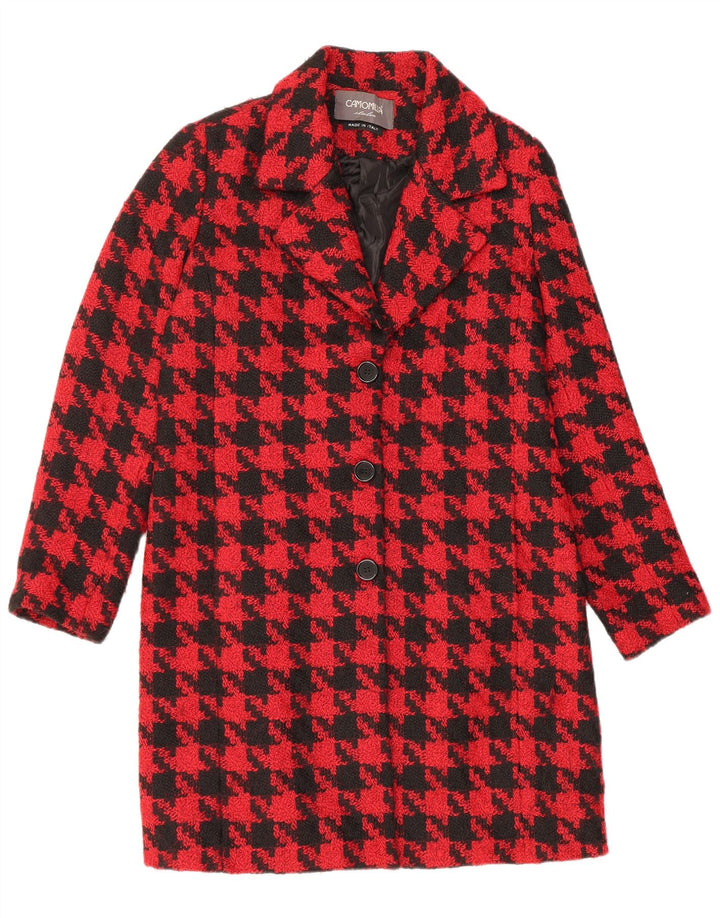 Sobretudo feminino CAMOMILLA IT 44 médio vermelho houndstooth poliéster