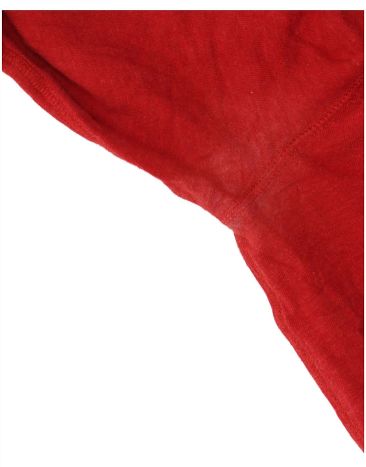 J. CREW Top masculino de manga comprida grande algodão vermelho