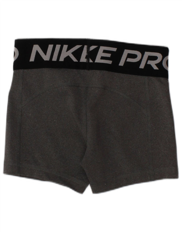 Shorts esportivos gráficos NIKE para meninas Dri Fit 6-7 anos XS cinza poliéster