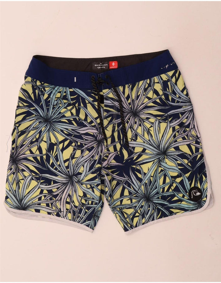 Quiksilver Calção de banho masculino grande poliéster floral azul