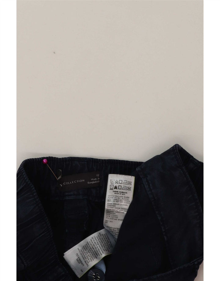 Calça cargo feminina Marks & Spencer Reino Unido 12 médio W32 L27 azul marinho
