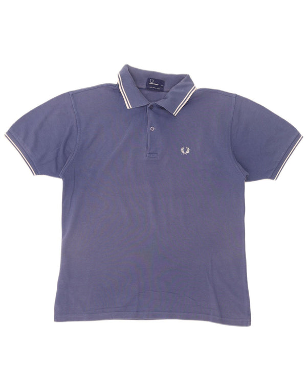 Camisa pólo masculina Fred Perry azul médio