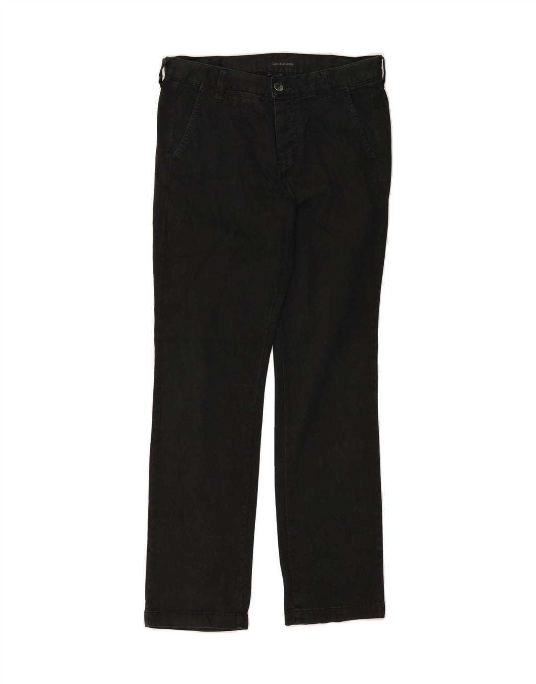 CALVIN KLEIN Womens Straight Casual Trousers W30 L31 Black Vintage Calvin Klein and Second-Hand Calvin Klein from Messina Hembry 