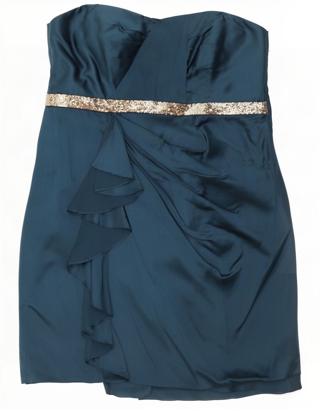 Mini vestido sem alças feminino Monsoon UK 10 poliéster azul pequeno