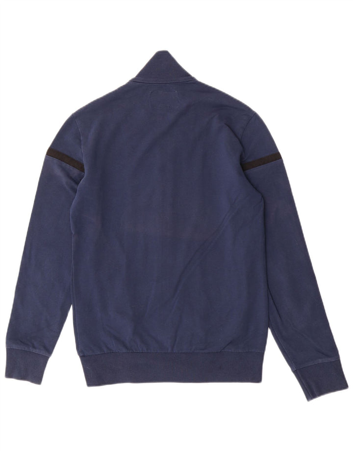 Energie Jaqueta masculina de agasalho pequeno algodão colorblock azul marinho