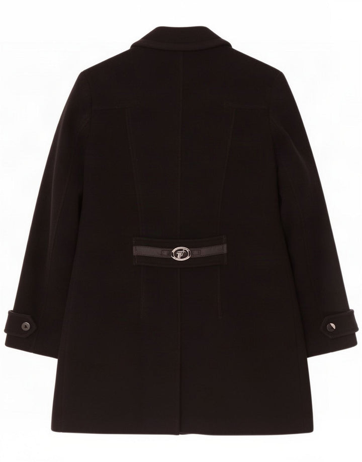 Trussardi Casaco feminino duplo breasted IT 44 Médio Lã Preta Clássico
