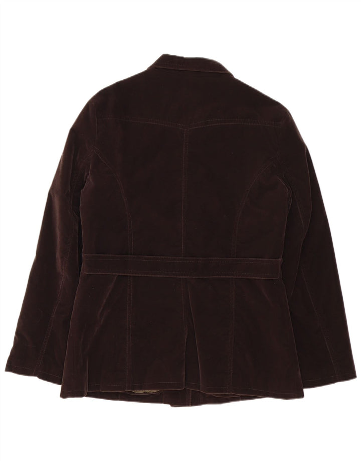 Jaqueta bomber grande Bayside feminina Reino Unido 10 polivinil marrom pequeno