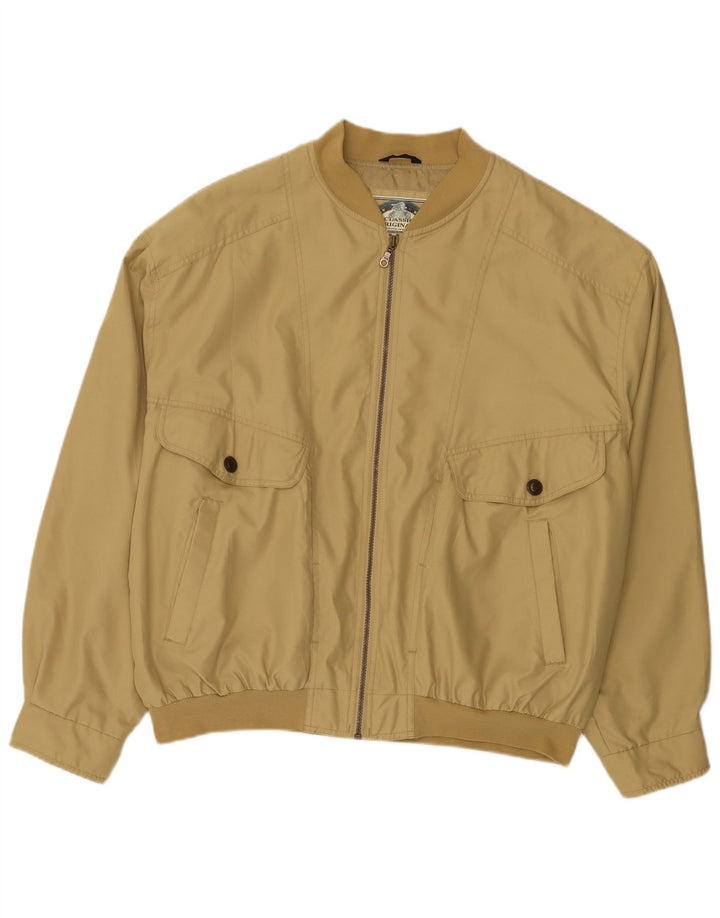 Jaqueta bomber masculina C&A IT 58 4XL poliéster bege