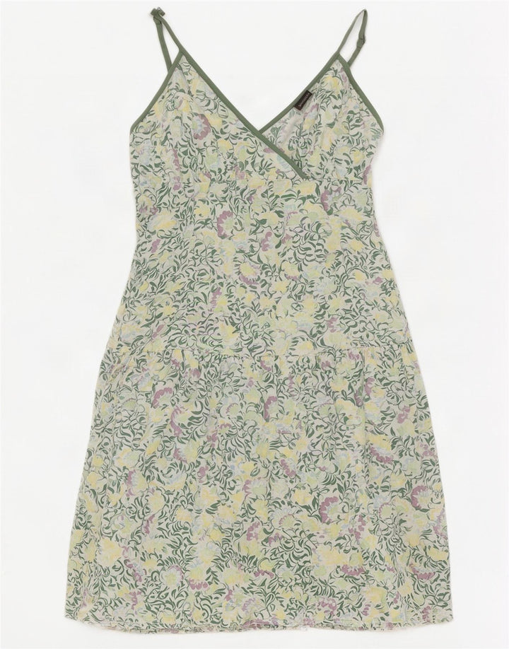 Vestido de verão feminino Fat Face UK 8 pequeno floral verde