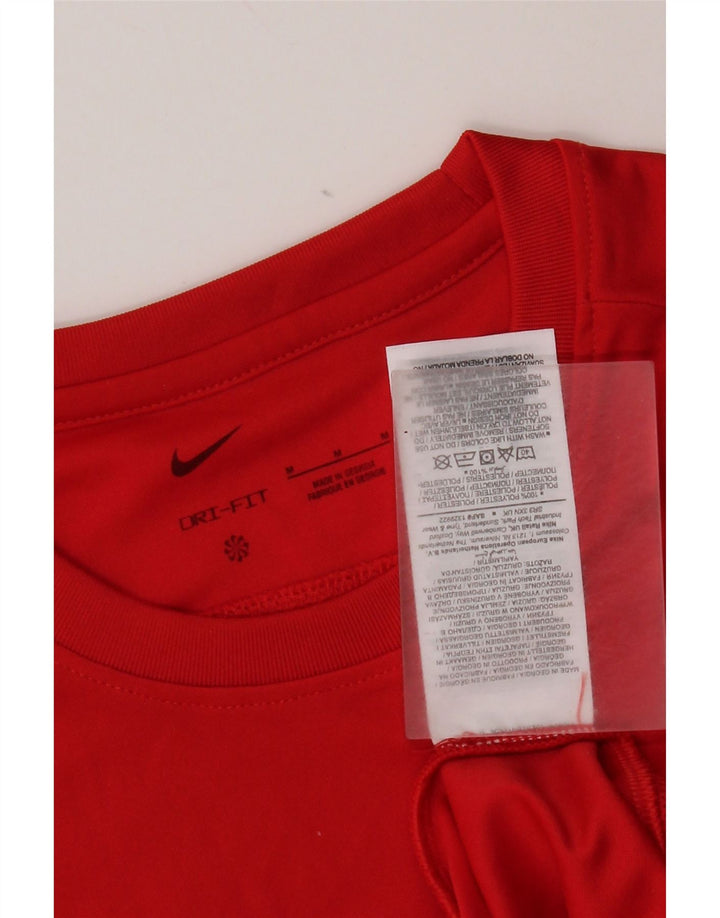 Nike Mens Dri Fit Top Manga Longa Médio Poliéster Vermelho