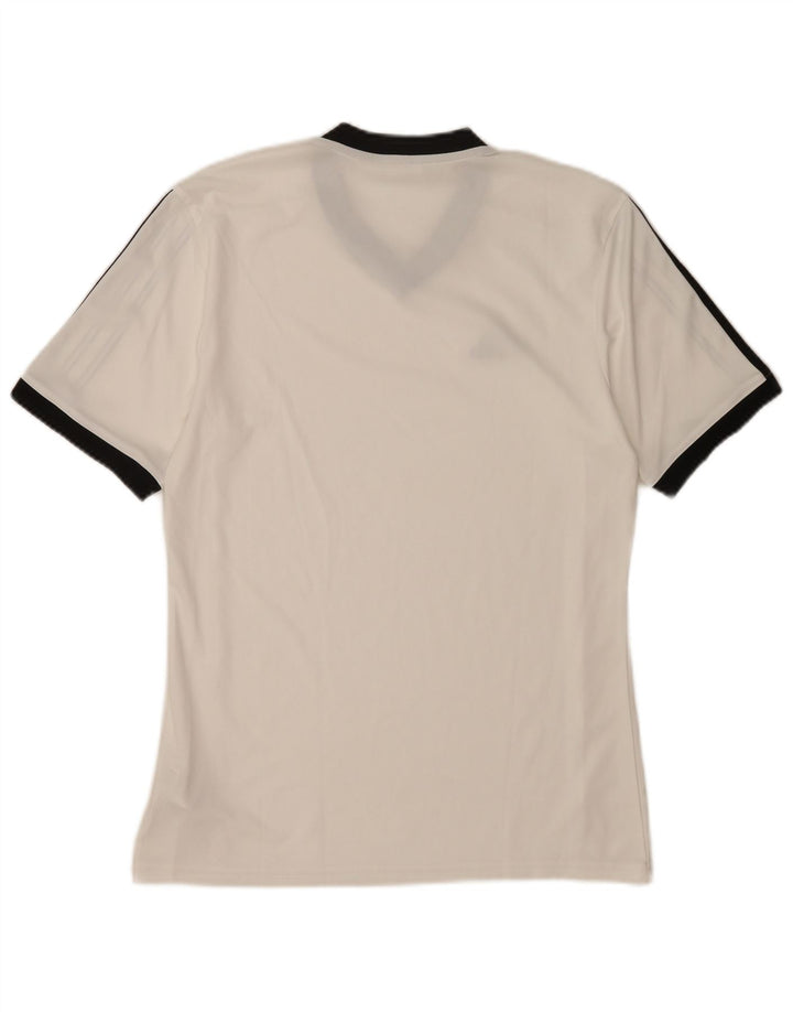 Adidas Mens Climalite Camiseta Top Pequeno Poliéster Branco