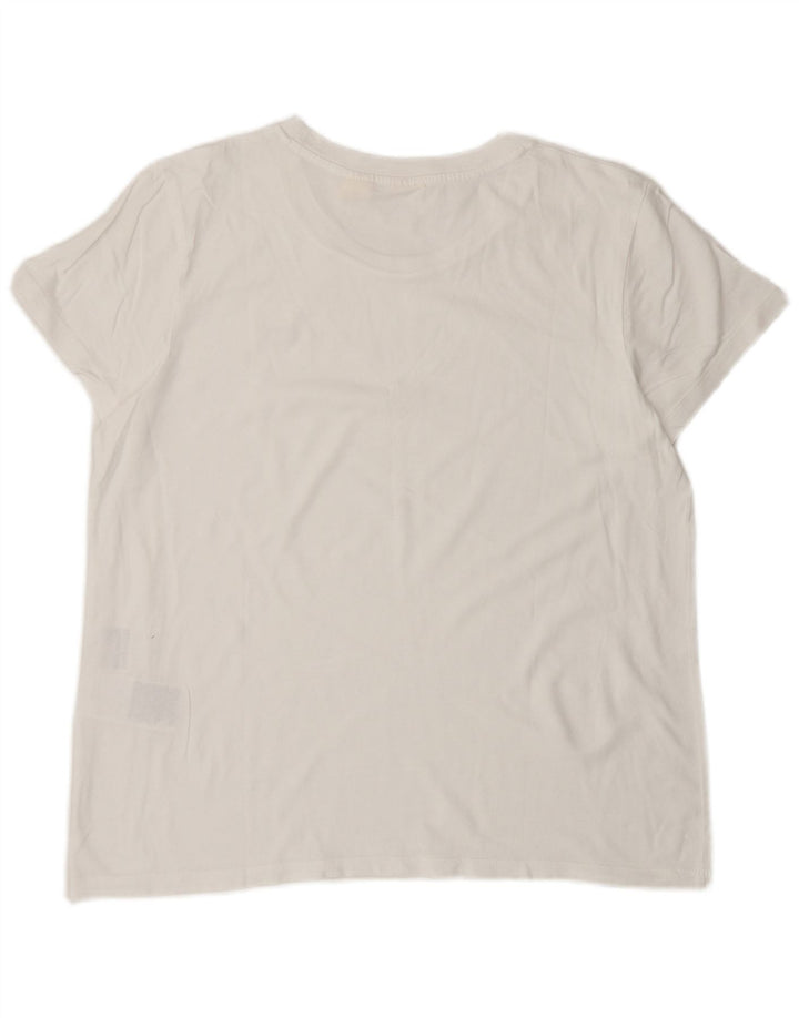 Camiseta feminina Levi's UK 16 grande algodão branco