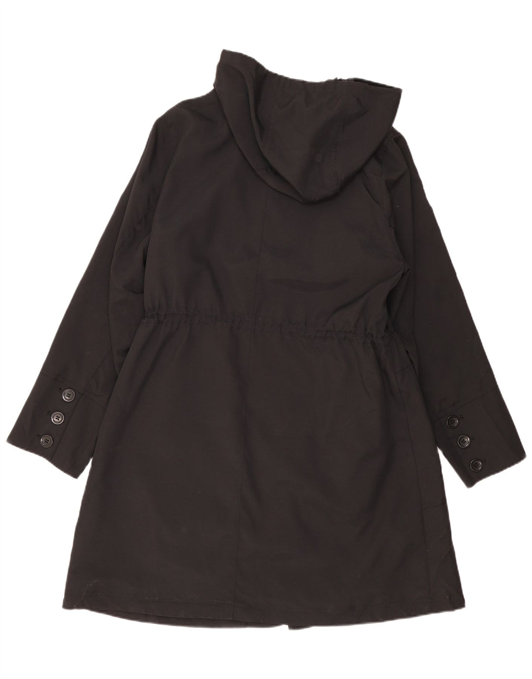 Jaqueta parka feminina com capuz Marks & Spencer Reino Unido 18 XL preto poliéster