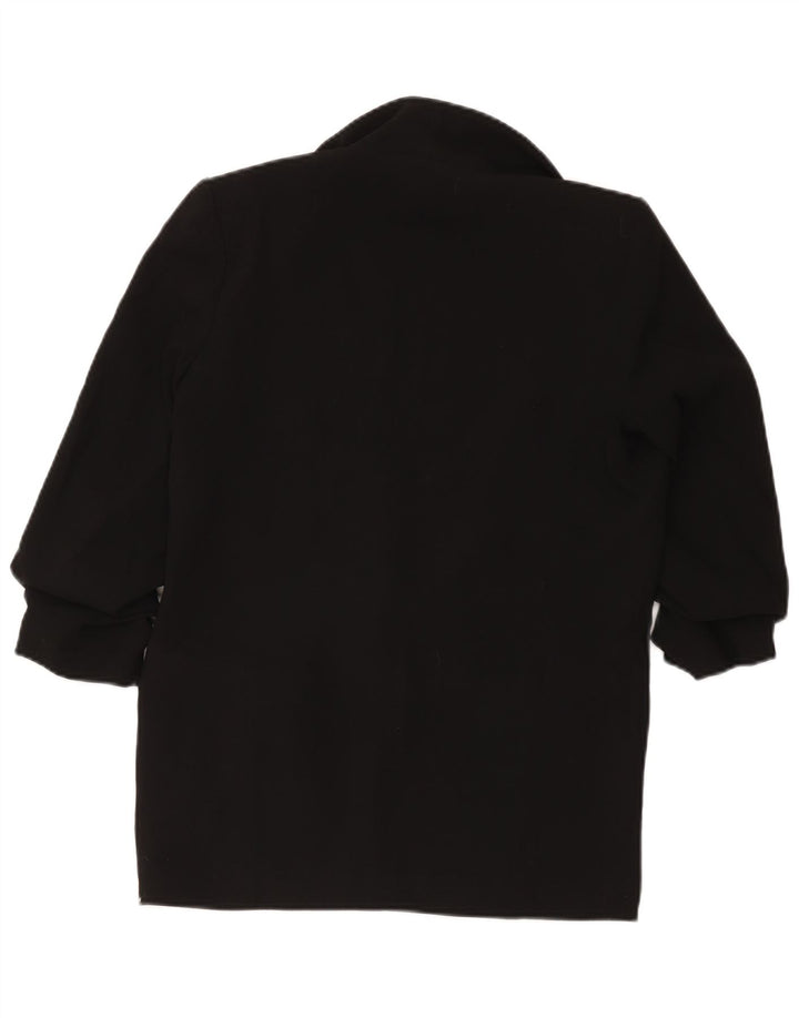 Zara Womens Open Blazer Jacket Reino Unido 10 Pequeno Preto