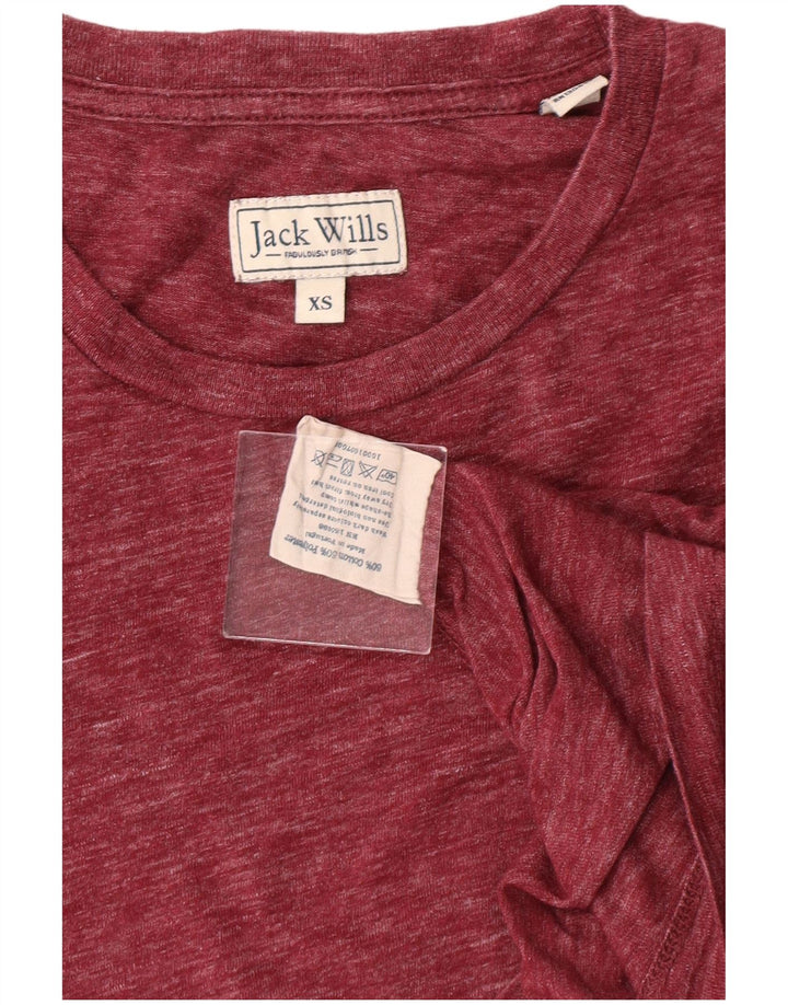Camiseta masculina JACK WILLS XS algodão Borgonha