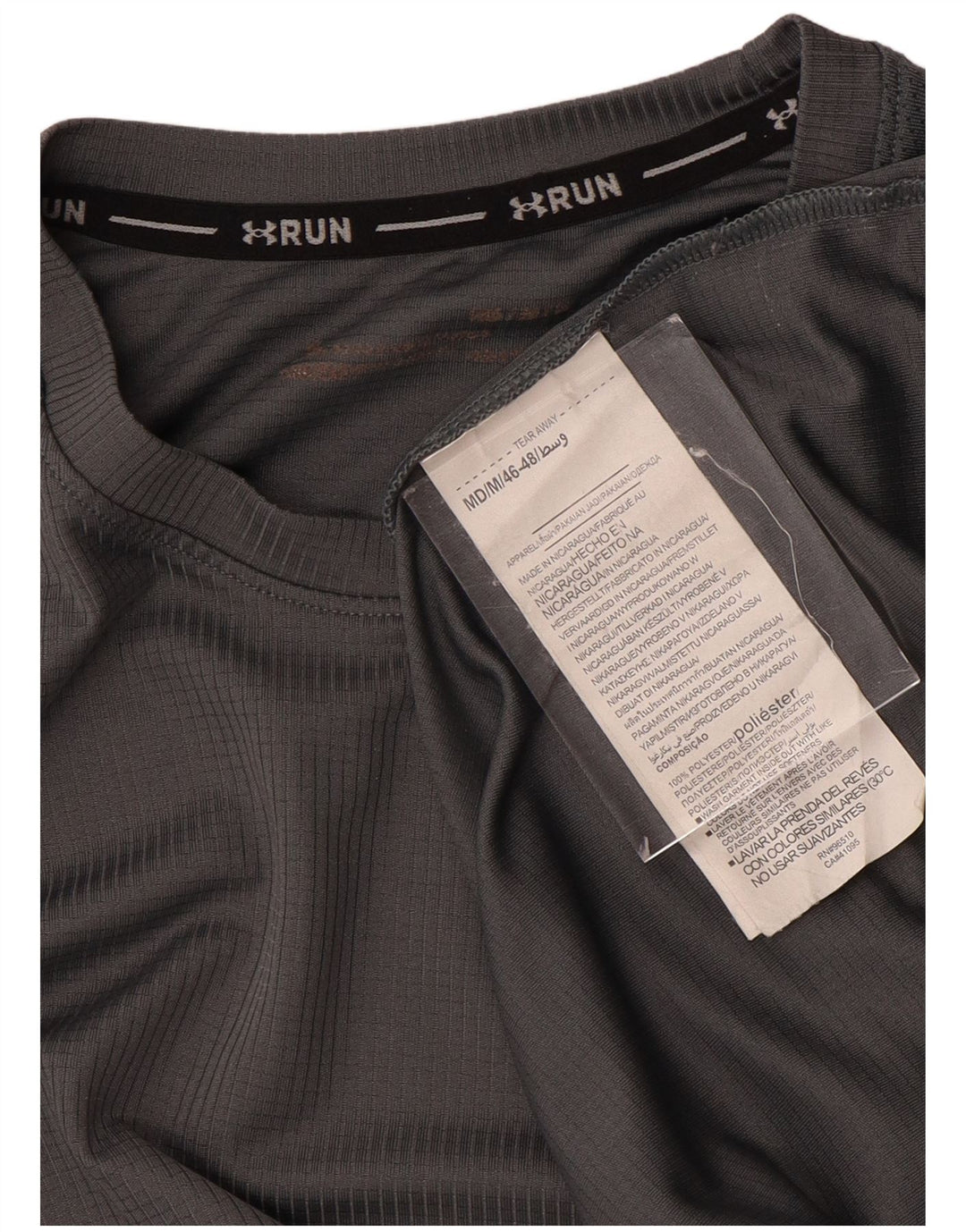 UNDER ARMOUR Camiseta masculina Heat Gear Graphic Top poliéster cinza médio