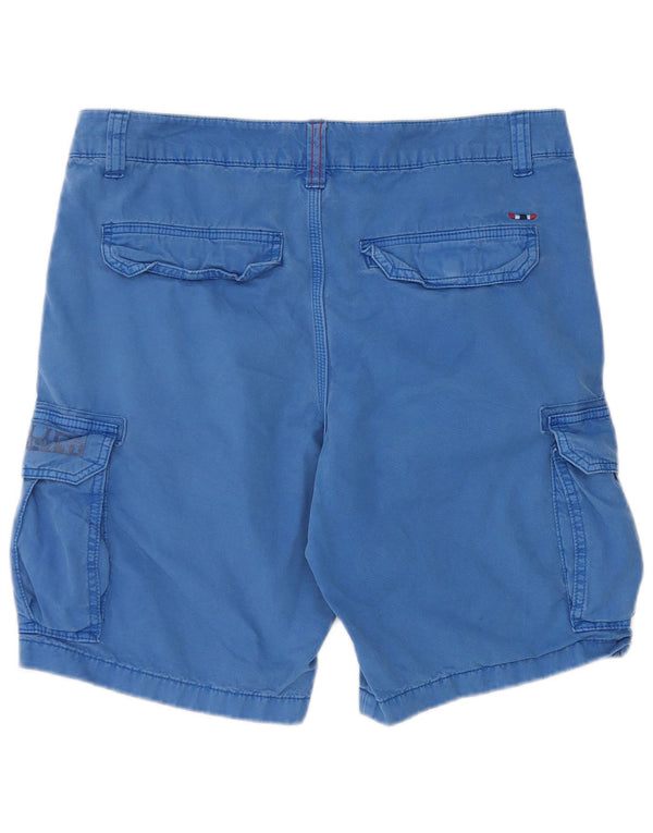 Shorts cargo masculino Napapijri W32 grande algodão azul