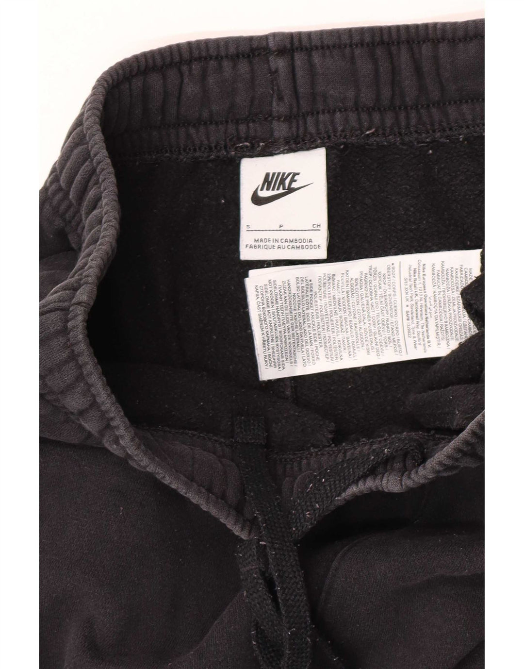 Nike Mens Cargo Calças de treino Joggers Pequeno Algodão Preto