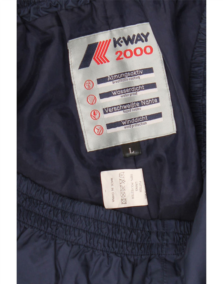 Calça de treino masculina K-Way Joggers grande azul marinho poliamida