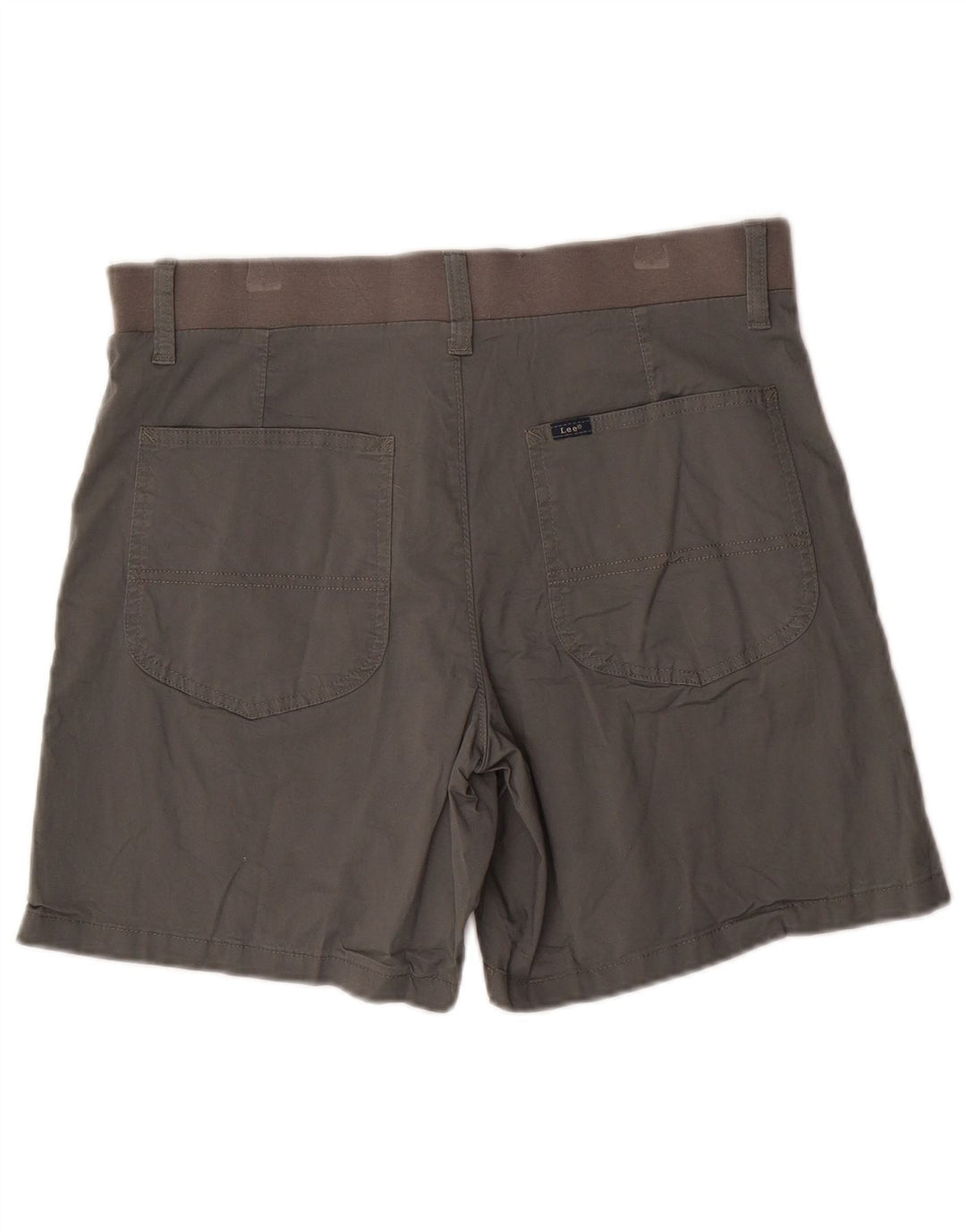 LEE Shorts Chino Feminino Grande W34 Algodão Cáqui