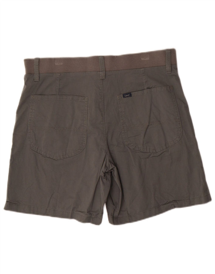 LEE Shorts Chino Feminino Grande W34 Algodão Cáqui