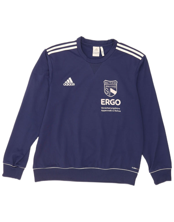 Adidas Mens SV Blau Weib 90 Lipprechterode Moletom Jumper Reino Unido 44/46 Grande